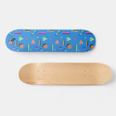 80s retro geometrische grafische vormgeving skateboard (Horizontaal)
