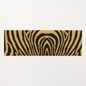 80S RETRO GOUD & ZWART DIER PRINT STRIPE PATROON YOGAMAT (Voorkant (horizontaal))
