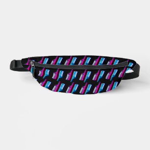 80s RETRO KEYTARS ROZE BLAUW FANNY PACK Heuptasje