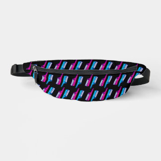 80s RETRO KEYTARS ROZE BLAUW FANNY PACK Heuptasje