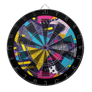 80s Retro Kleurrijke Textuur Dartbord