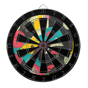 80s Retro Kleurrijke Textuur Dartbord