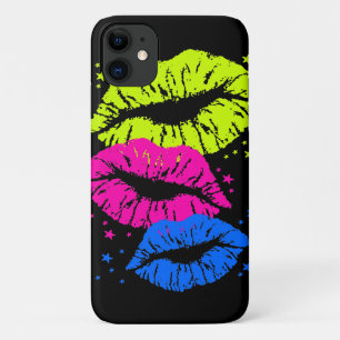 80s Retro Lippen Sterren Kusjes iPhone 11 Hoesje