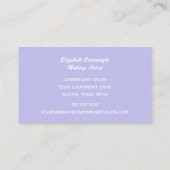 80s Retro Mode pasta Geometric Makeup Artist Visitekaartje (Achterkant)