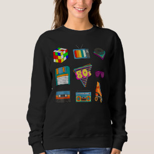 80's Retro Mode Throwback Culture Disco Music P Trui