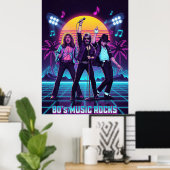 80's Retro music Poster (Thuiskantoor)