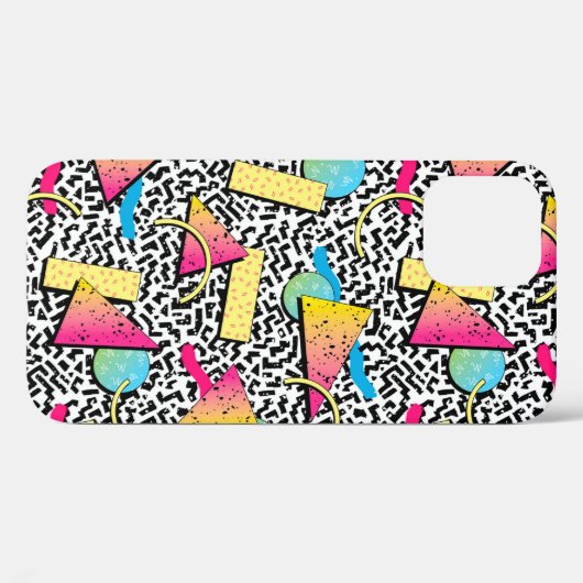 80s Retro New Wave Pattern iPhone / iPad case (Achterkant (horizontaal))