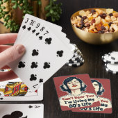 80s Retro Nostalgische Muziek Liefhebber Throwback Pokerkaarten (Insitu)