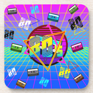 80's RETRO OLD SCHOOL CASSETTEBAND Bier Onderzetter