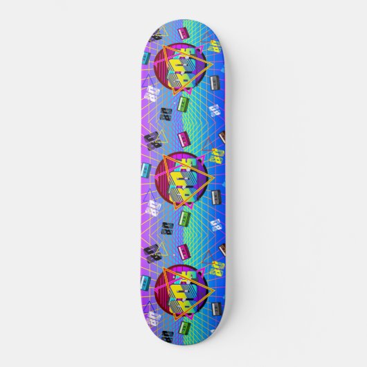 80's RETRO OUDE SCHOOL-CASSETTEBANDJE Skateboard (Voorkant)