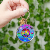 80's RETRO OUDE SCHOOL-CASSETTEBANDJE Sleutelhanger (Hand)