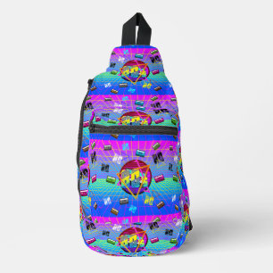 80's RETRO OUDE SCHOOL-CASSETTEBANDJE Sling Bag