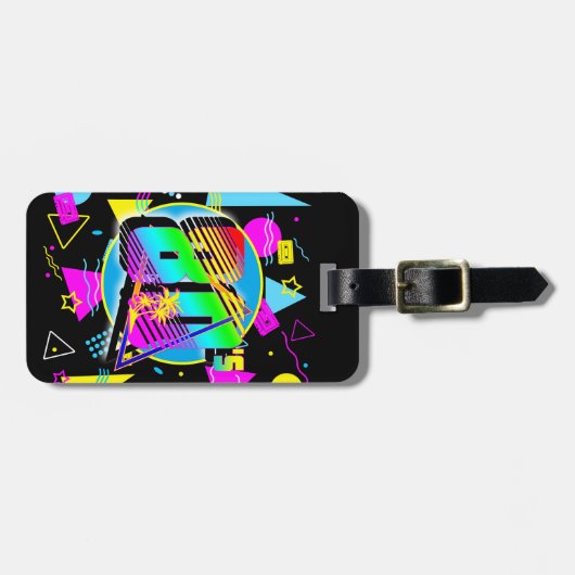 80'S RETRO  OUDE SCHOOLSTIJL BAGAGELABEL (Voorkant horizontaal)