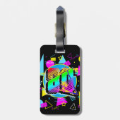 80'S RETRO  OUDE SCHOOLSTIJL BAGAGELABEL (Achterkant verticaal)