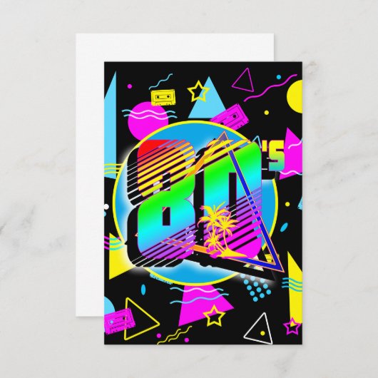 80'S RETRO OUDE SCHOOLSTIJL BEDANKKAART (Voorkant / Achterkant)