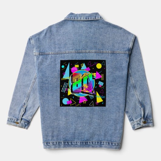 80'S RETRO OUDE SCHOOLSTIJL DENIM JACKET (Achterkant)
