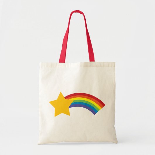 80's Retro Pop Rainbow Shooting Star Bag Tote Bag (Voorkant)