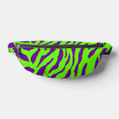 80s RETRO PURPLE GREEN TIGER STRIPES FANNY PACK (Poser)