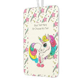 80s Retro Rainbow Stars White Unicorn Luchtverfrisser (Links)