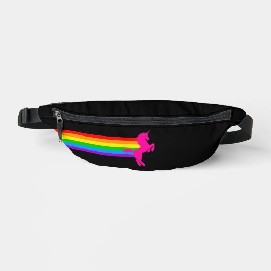 80s RETRO RAINBOW UNICORN FANNY PACK (Recto)