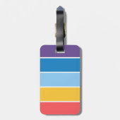80s Retro Stripes Bagagelabel (Achterkant verticaal)