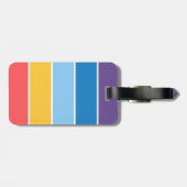 80s Retro Stripes Bagagelabel (Achterkant horizontaal)