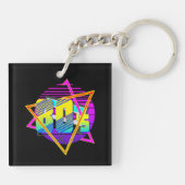 80's Retro Sunset Sleutelhanger (Achterkant)