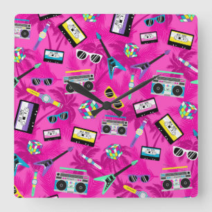 80s retro vierkante klok