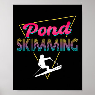 80s Retro Vijver Scheren Kleding Ski Vijver Schrap Poster
