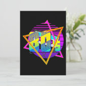 80's Retro Vintage Zonsondergang Kaart (Staand voorkant)