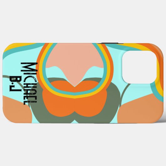 80s Retroesthetisch Abstract Eigen monogram Case-Mate iPhone Case (Achterkant (horizontaal))