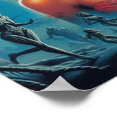 80s Retrowave Sci-Fi Vrouw Poster (Hoek)