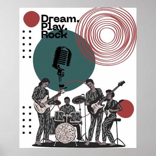 80's Rock Band Poster (Voorkant)
