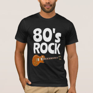 80s ROCK BLACK T-SHIRTS T - SHIRTS