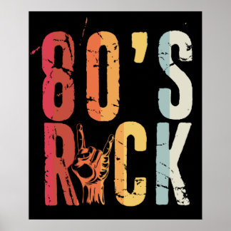 80's Rock Vintage Retro Music Band Poster