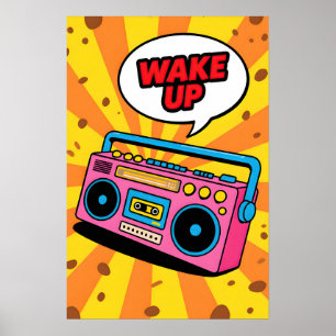 80s Roze Cassette Pop Art Poster