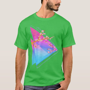 80s Sakura Japan Flower Vaporwave Synthwave Cherry T-shirt