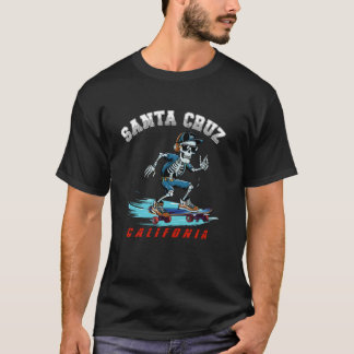 80s Santa Cruz California Retro Skelet Schaatsplan T-shirt