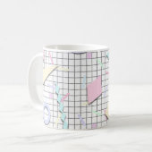 80s Snoep Pastel Geo Print Mok (Voorkant links)