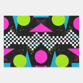 80s Splatterverf Gift Wrap Reeks Inpakpapier Vel (Voorkant 2)
