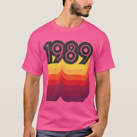 80S stijl 1989 vintage T-shirt (Voorkant)