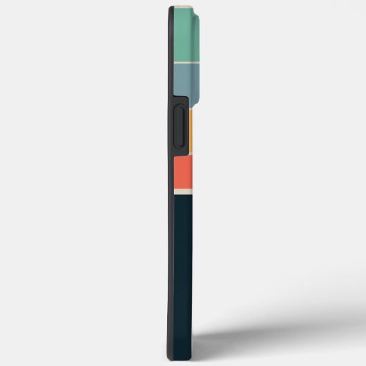 80s  Stripe eenvoudig monogram initiaal aangepast Case-Mate iPhone Case (Achterkant / Rechts)