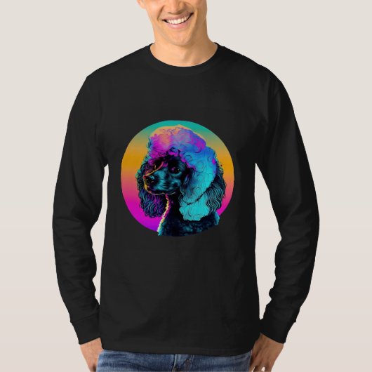 80s Synthwave and Poodle Aesthetic T-shirt (Voorkant)