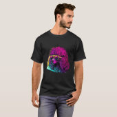 80s Synthwave met Poodle Retrowave T-shirt (Voorkant volledig)
