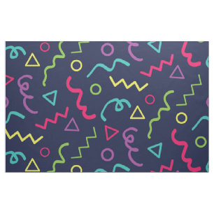 80s tachtiger jaren retro feest neon Memphis patro Stof