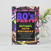 80's Themed Birthday Invitation (Debout devant)