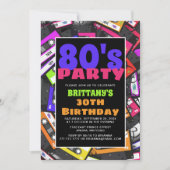 80's Themed Birthday Invitation (Devant)