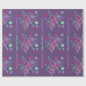 80s Verjaardag tachtiger kleuren splash Cadeaupapier (Vlak)