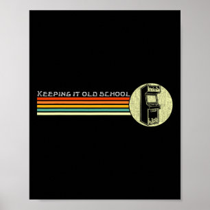 80s videogame Retro Arcade Old School Poster