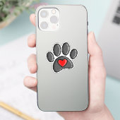 80s videospel met 8 bits pixels Art Dog Paw Sticker (Telefoon)